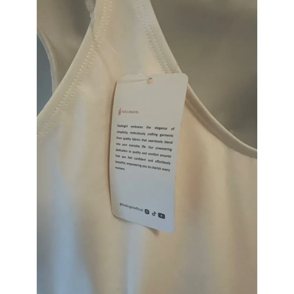 FeelinGirl White‎ Shaping Bodysuit With Built - Image 7