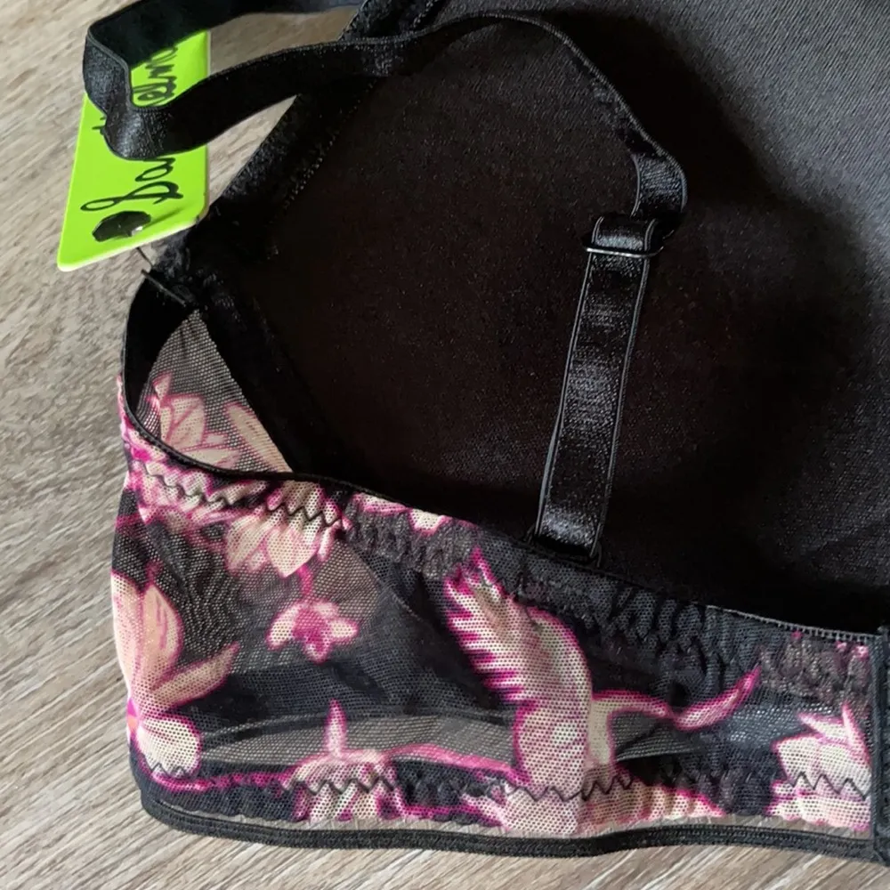 Sam Edelman Floral Printed Mesh T-shirt Bra 32D - Image 11