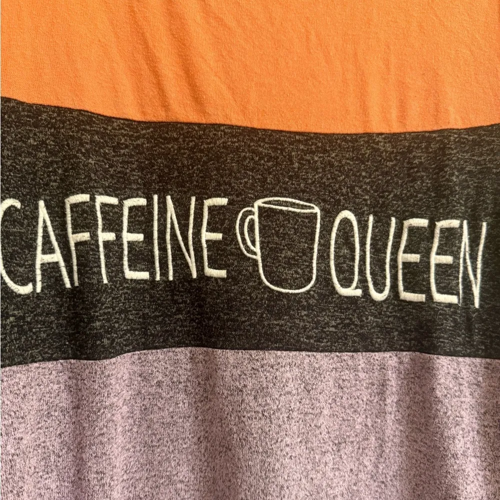 Cacique Caffeine Queen Embroidered Pajama Sleep Tee - size 14/16 - Image 2
