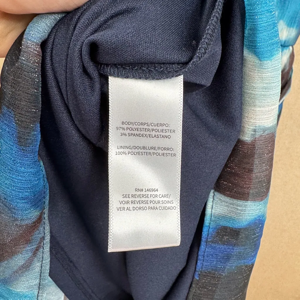 Julia Jordan Women's Size 6 Abstract Print Tiered Knee Length Dress - Image 10