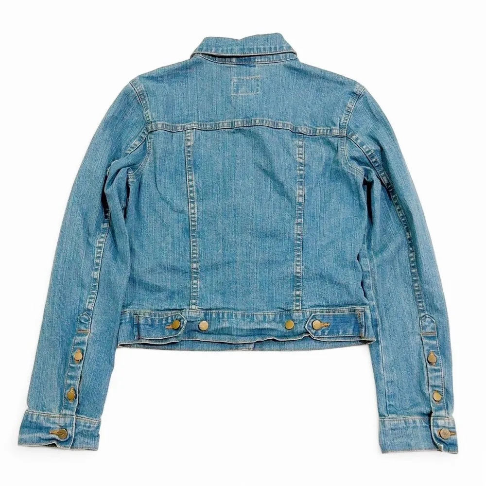 Calvin Klein Jeans Vintage Y2K Women's Denim Classic Trucker Jacket Size M - Image 2