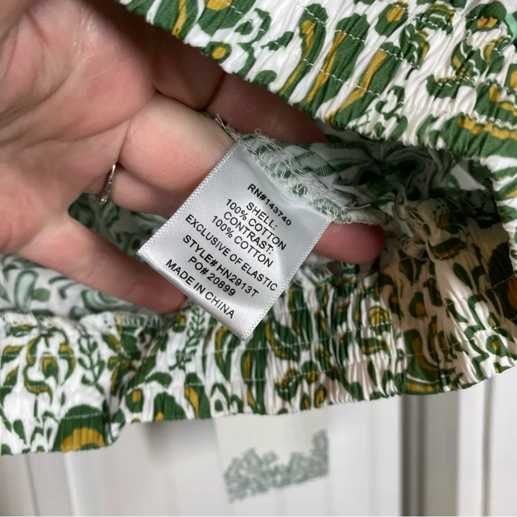 Tuckernuck Hyacinth House Green Floral Gina‎ Crop Top Size Large vacation beach - Image 5