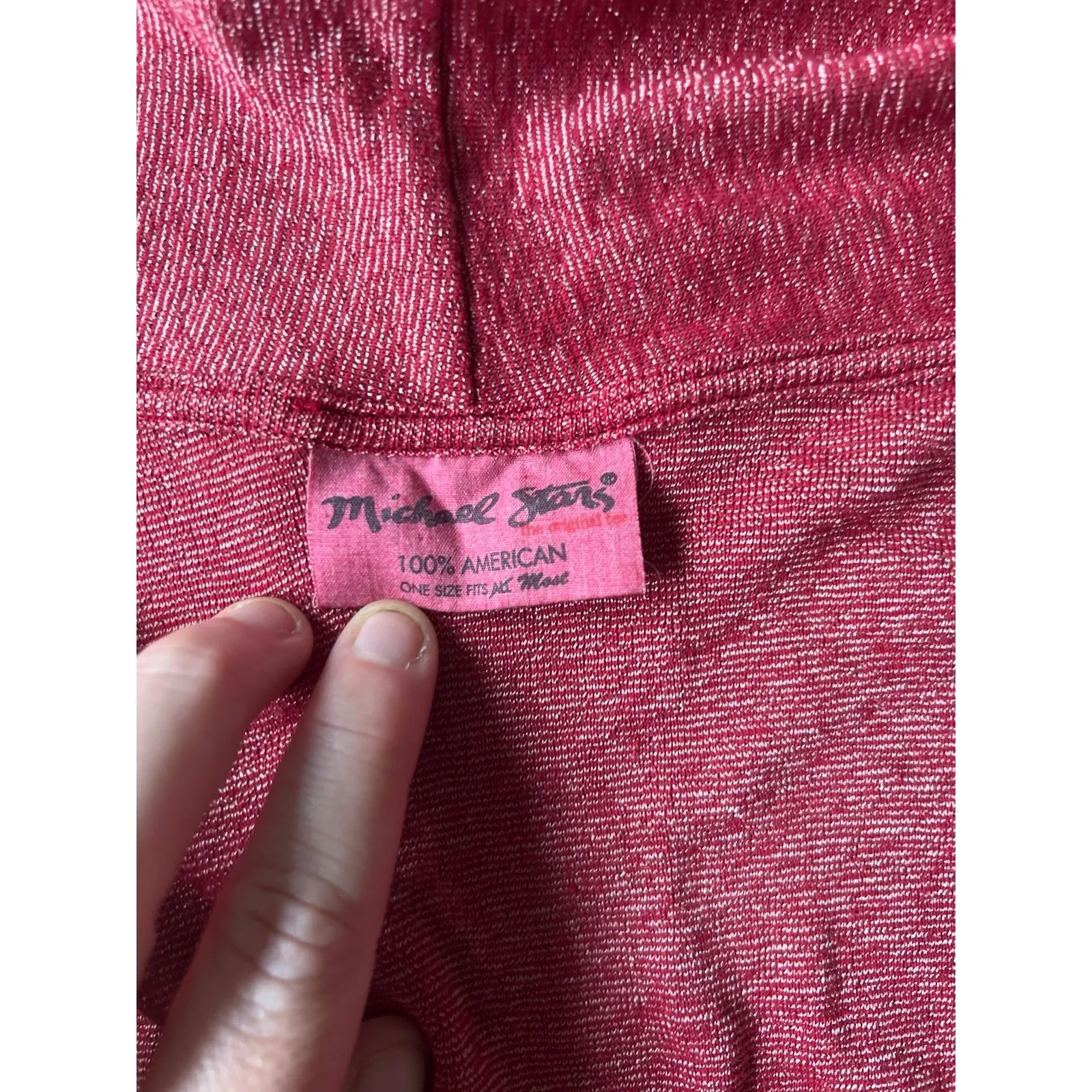 Micheal Stars‎ Women's Red Shiny quarter sleeve v neck Top Size Medium - Image 8