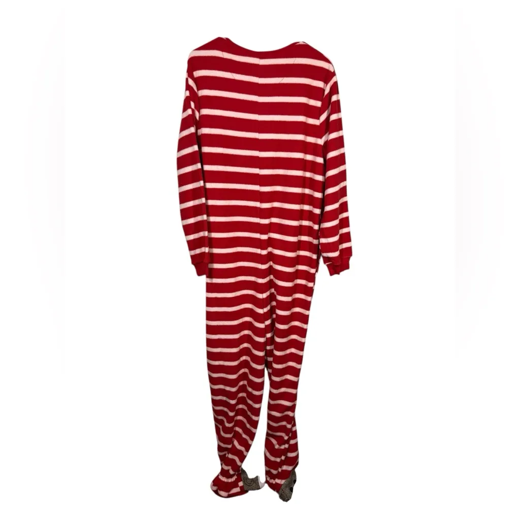 NWT Nick & Nora Footie Red Stripe Sock Monkey PJ - Image 3