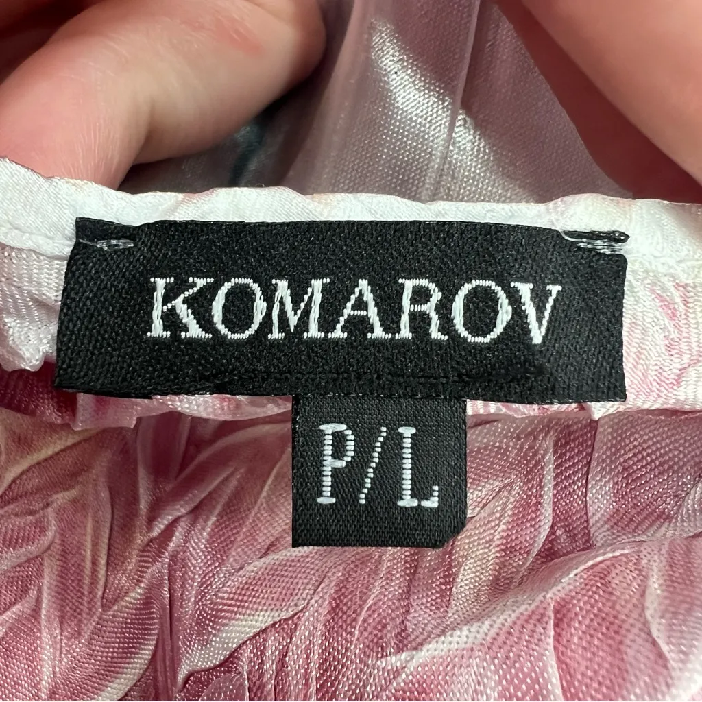 Komarov Floral Charmeuse Lace Sleeveless Maxi Dress Pastel Dream Pink Size undefined - Image 7