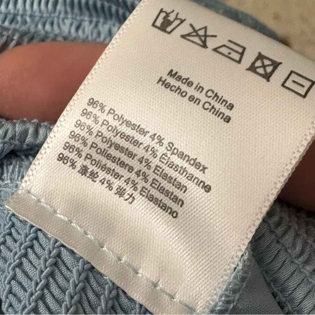 V CHAPMAN Lily Midi Dress in Cashmere Blue‎ Smocked Size 8 NWT Blue - Image 7