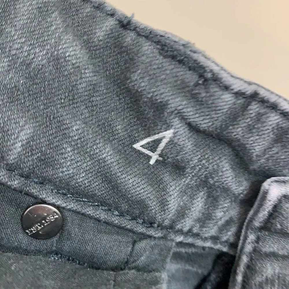 Ann Taylor Cargo Zipper Ankle Charcoal Gray Skinny Jeans - Image 4