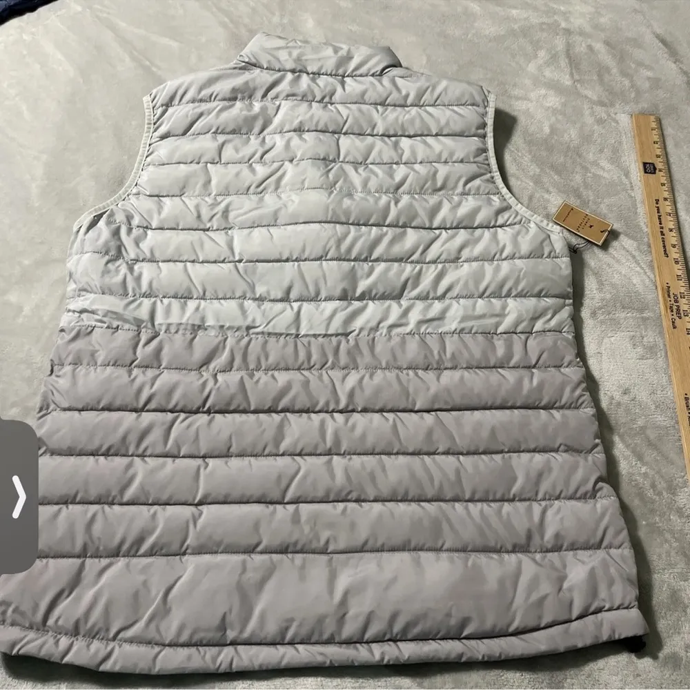 NWT Simply Southern Gray Ombré Puffy Puffer Full Zip Vest Size Large - Image 2