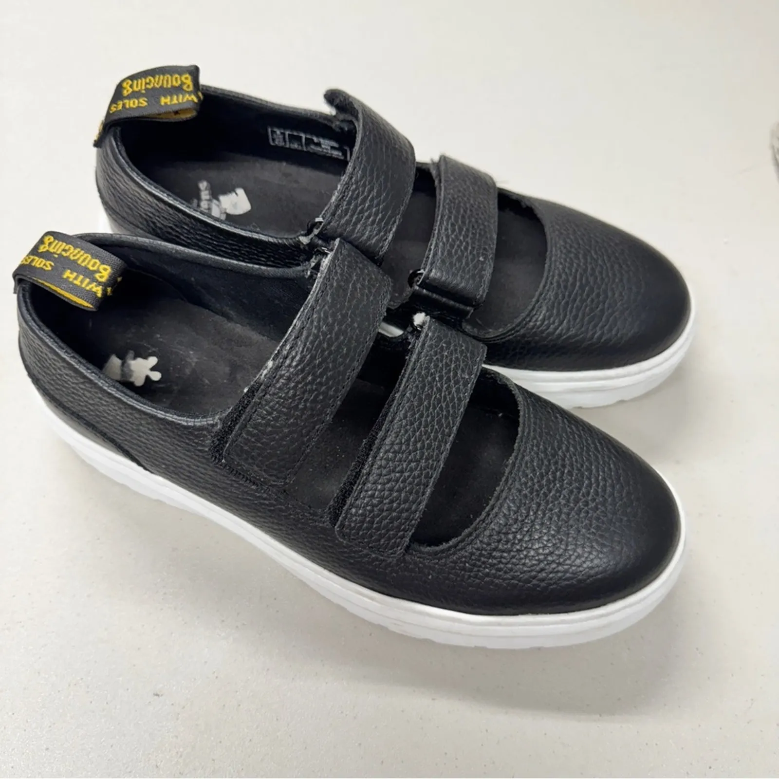 Dr Marten Black Leather Platform Strappy Shoes Womens 7 Mae Mary Jane Sandals - Image 2