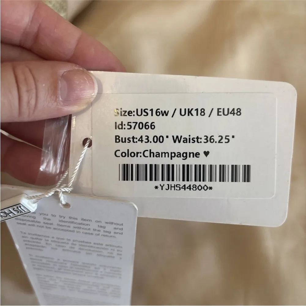 JJ’s House Wedding And Special Occasions Dress Champagne Color Size 16 - Image 12