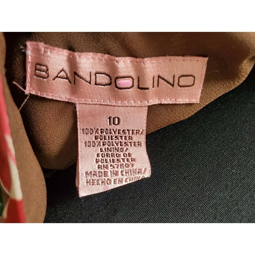 Bandolino Brown Floral Cowl Neck Maxi Dress - Image 9