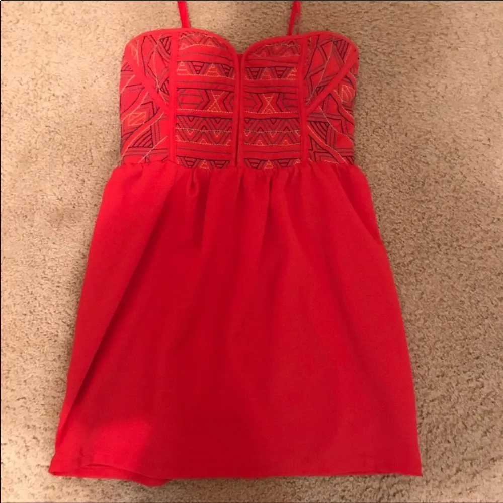 Staring @ Stars Embroidered Bodice Strapless Dress Size XS - Image 2