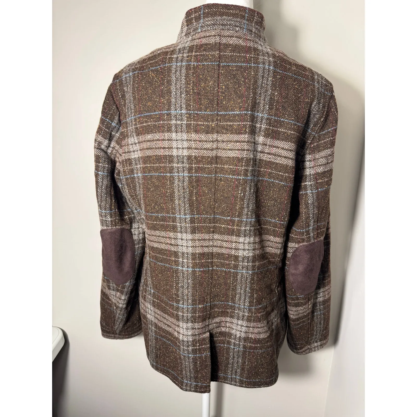 Vintage Preppy Academia L.L. Bean Wool Blazer Jacket Medium Brown - Image 4