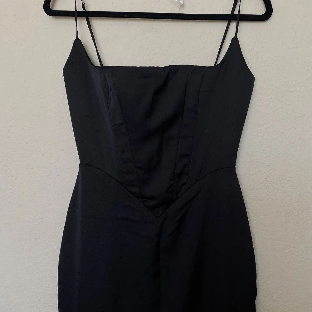 HOUSE OF CB 'Olivette' Black Satin Corset Maxi Dress NWOT size M - Image 9