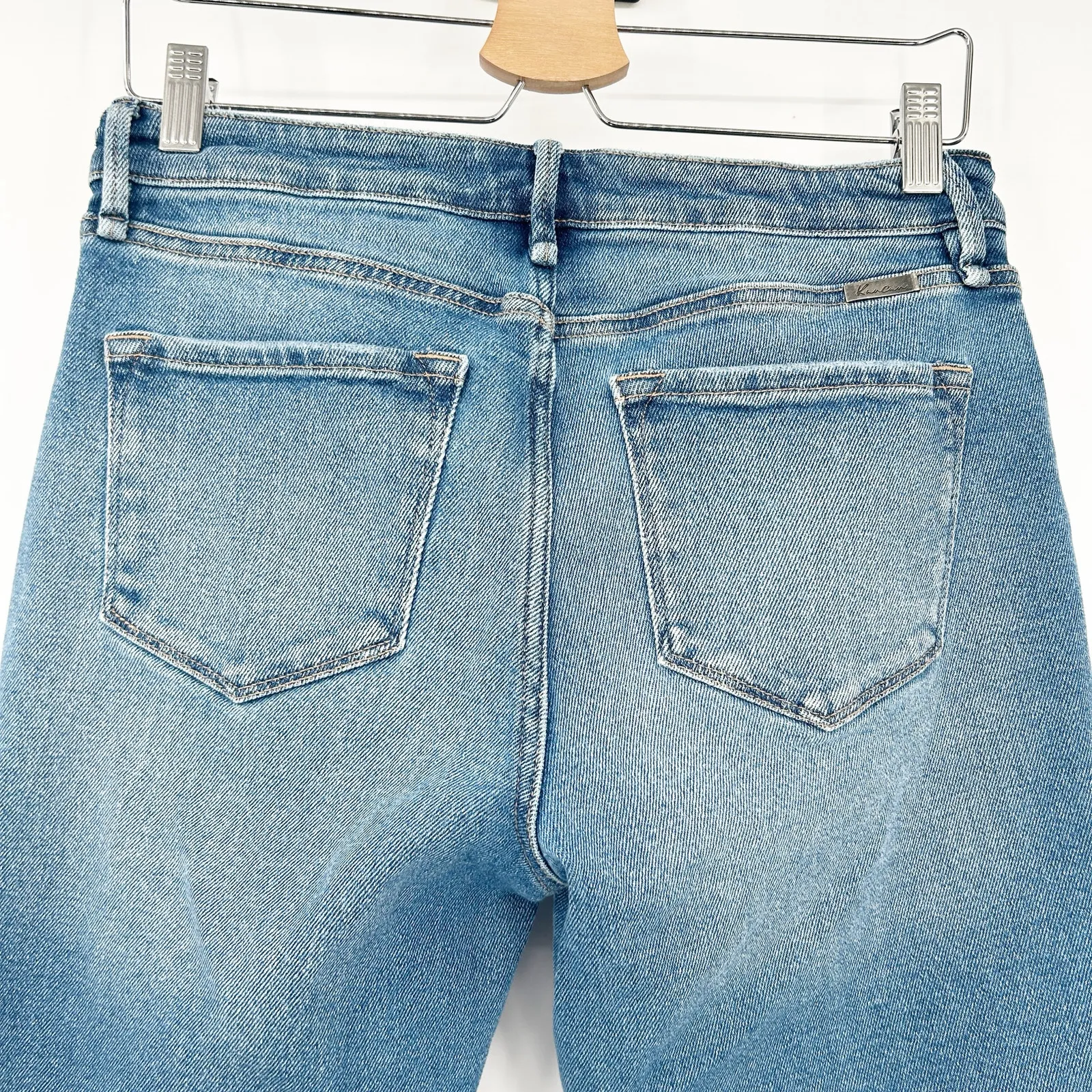 Kancan x Maurices Womens Ankle Straight High Rise Ripped Distressed Jeans 27 Blue - Image 8