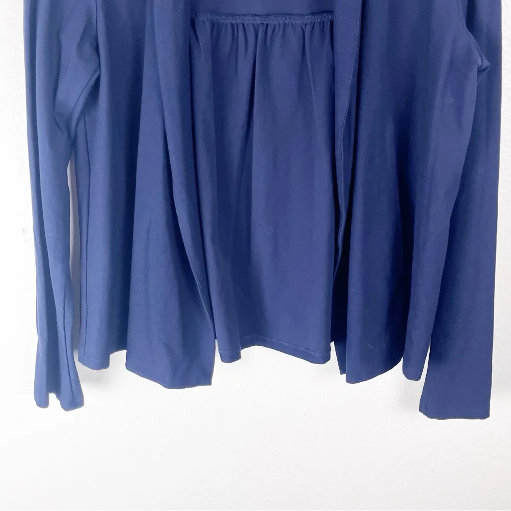 EILEEN FISHER Navy Long Sleeves Open Front Blazer Jacket Size Medium - Image 6