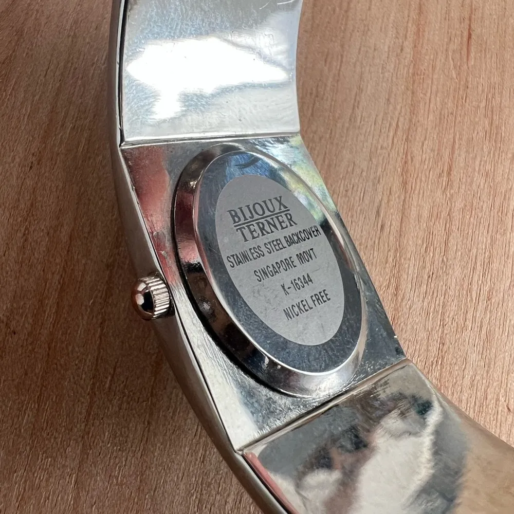 Bijoux Terner Black and Silver Bracelet Watch Quartz Gorgeous Rare - Image 7