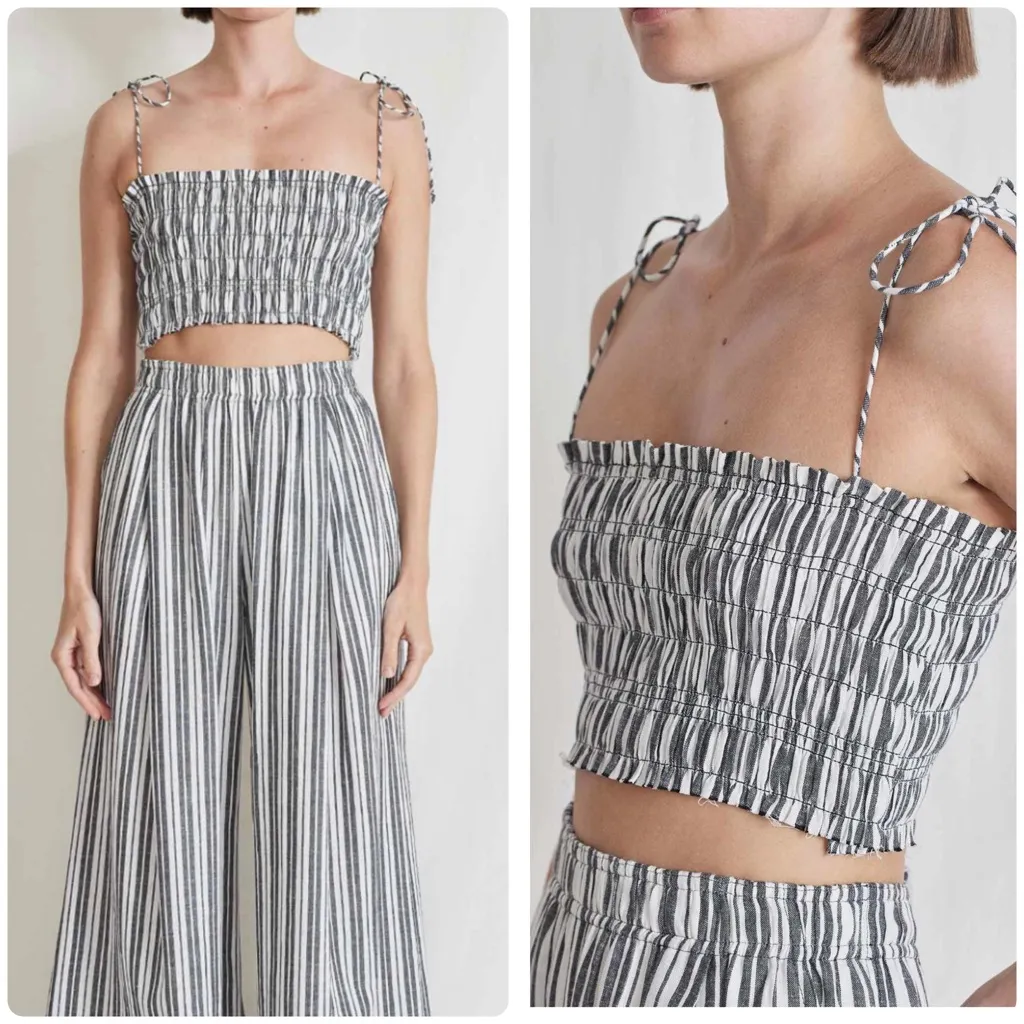 Apiece Apart Smocked Top Espana Stripe - Image 2