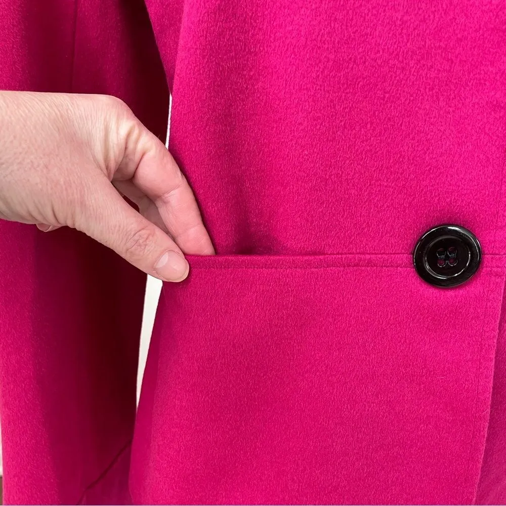 Lafayette 148 New York Raspberry Fuchsia Hot Pink Blazer Wool Angora 4 - Image 7