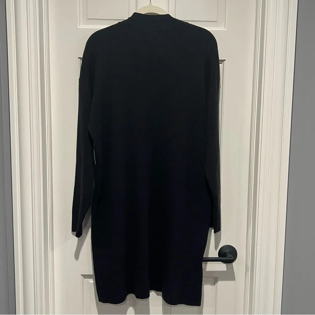 Liverpool NWT Open Front Cardigan Sweater XL Black Long Length Classic Basic - Image 6