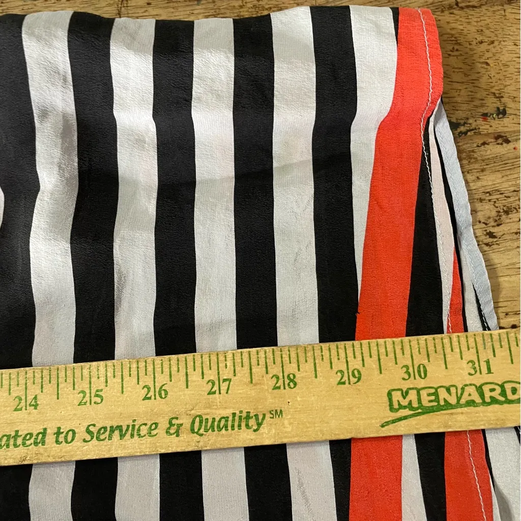 Dusen Dusen Silk Abstract Shirt Dress Size Medium Blue - Image 8