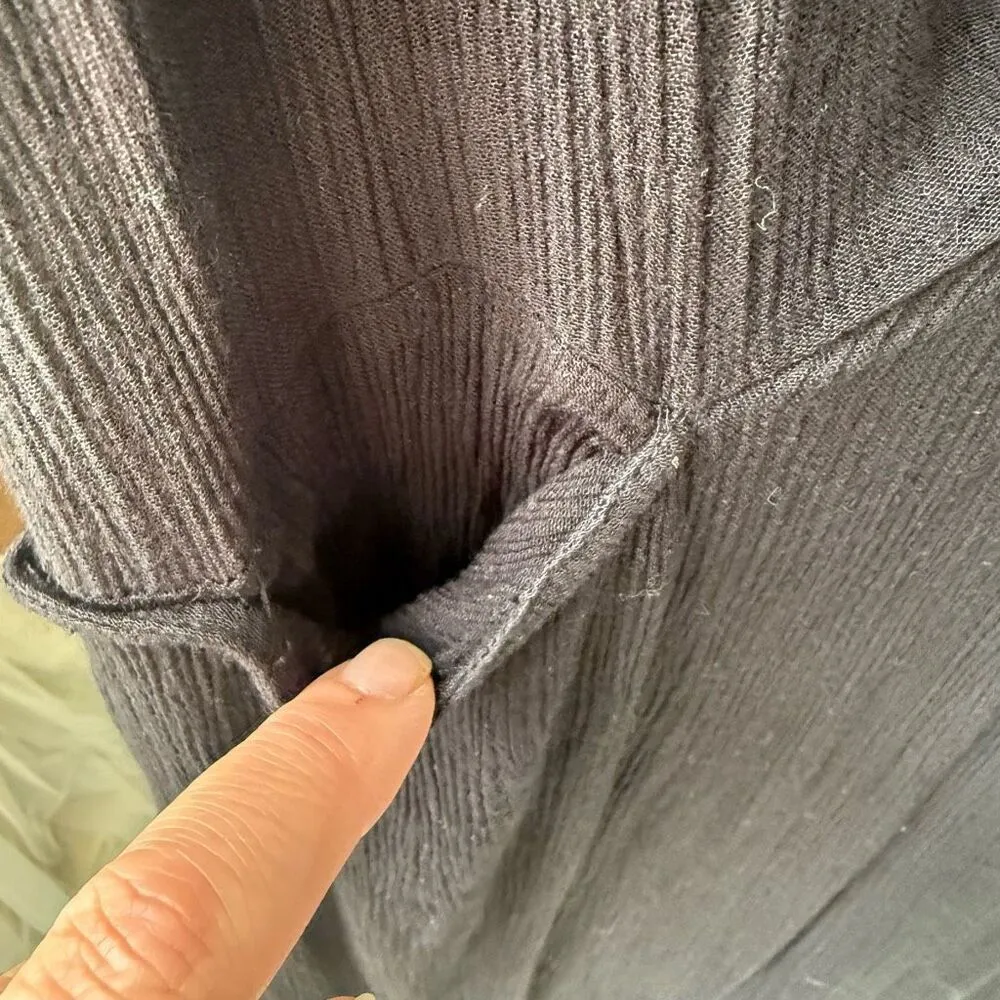 Free People OB1597561 Hot Shot Black Gauzy Jumpsuit $137 L - Image 6