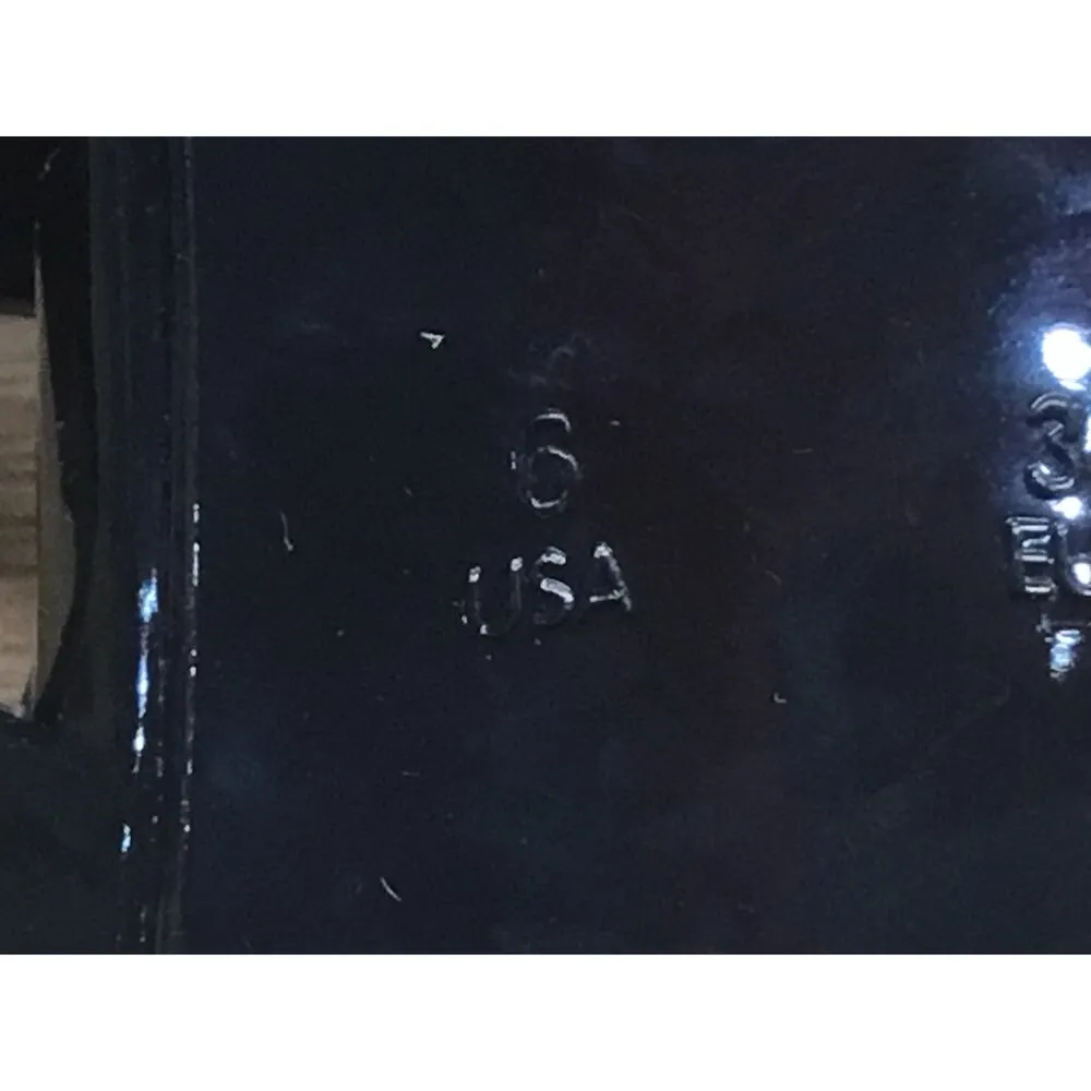 Jeffrey Campbell Jamm Women's 6 Black Patent Leather Block Heel Slide Sandals - Image 7