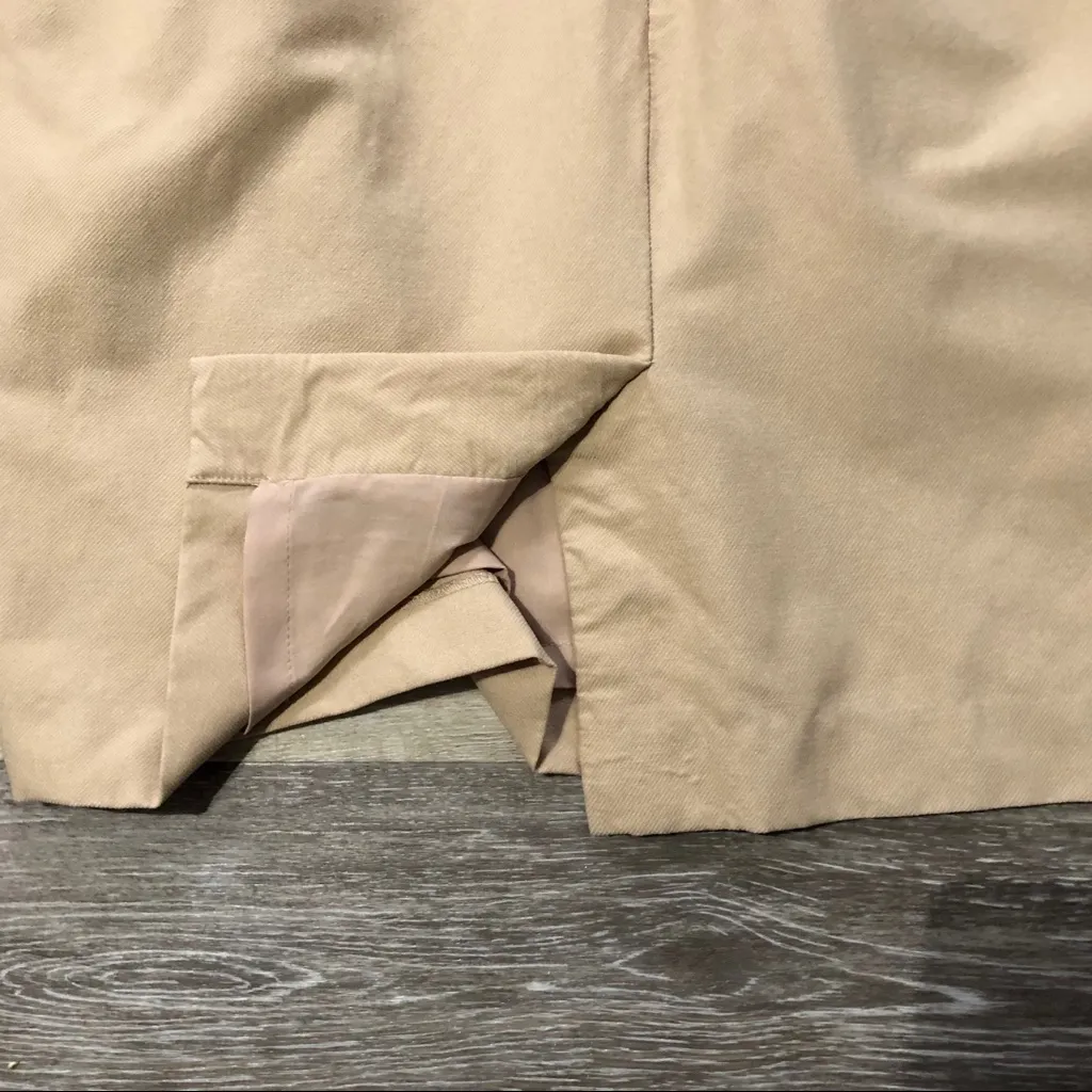 Ann Taylor Petite Tan Pencil Faux Wrap Dress Size 4 Petite - Image 11