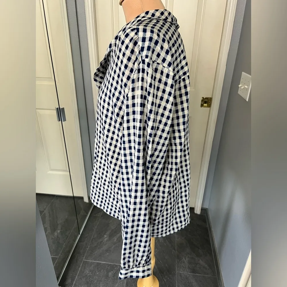 Vintage‎ Country Sophisticates by Pendleton Gingham Check Button Up Blouse - Image 6