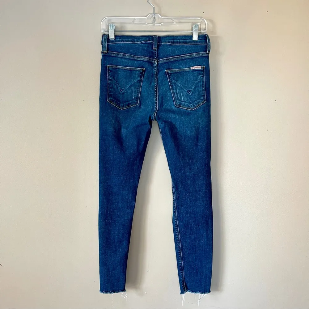 HUDSON | Blue Natalie Midrise Ankle Raw Hem Skinny Denim Jeans Sz 27 - Image 4