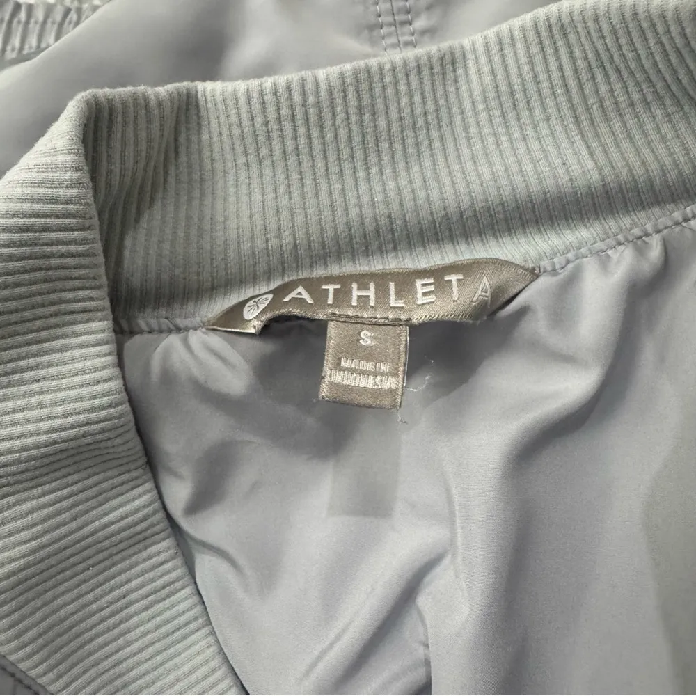 Athleta Light Gray Bomber Jacket - Image 3
