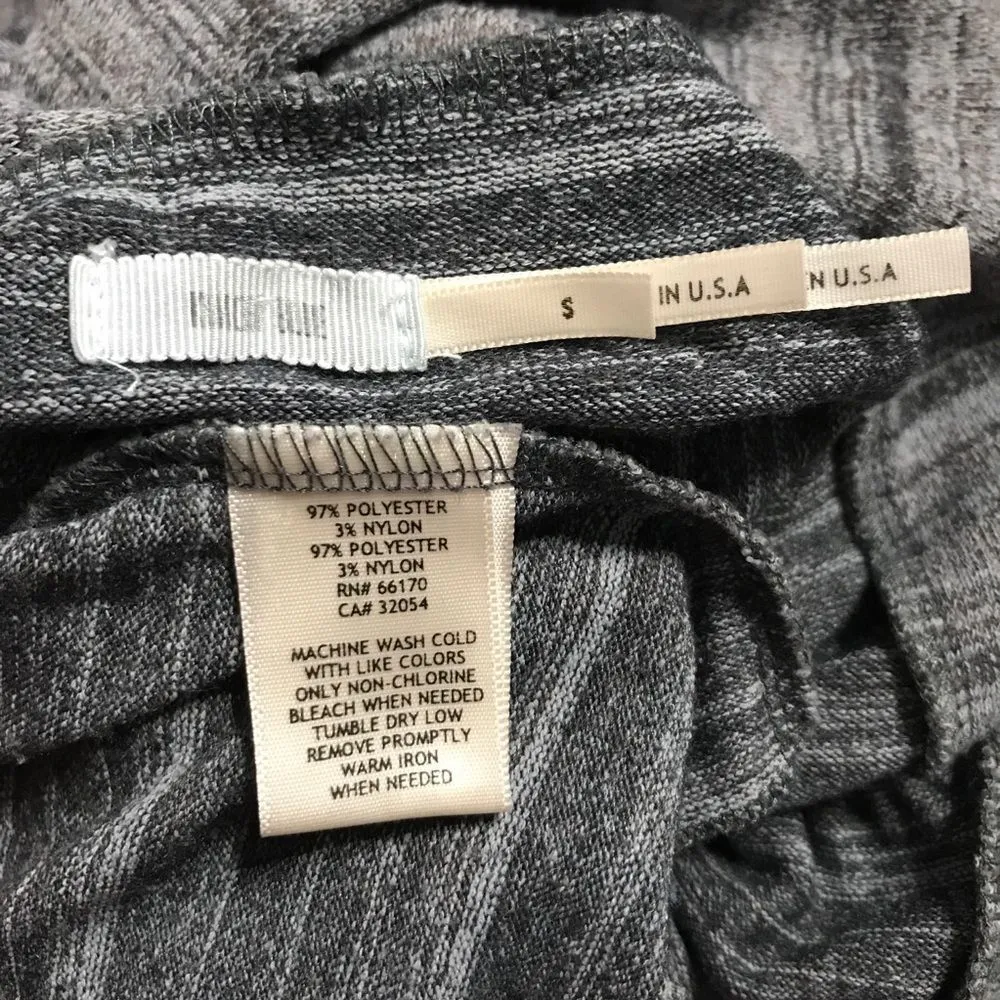 Kimchi Blue  Gray Striped 3/4 Sleeve Open Front Cardigan Sweater Small - Image 5