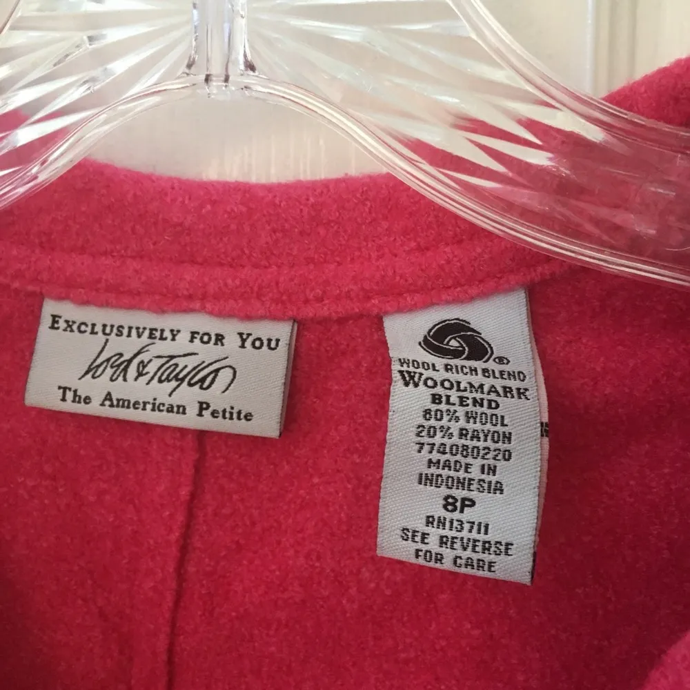 FINAL MARKDOWN SEND OFFERS Ladies’ Lord & Taylor Wool Blend Jacket (8p) Pink - Image 4