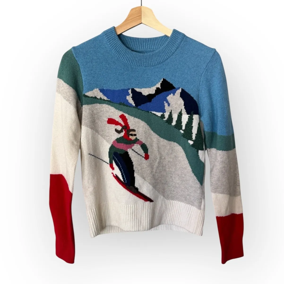 Faherty Mountain Coaster Crewneck Merino Wool Blend Sweater Size XXS - Image 3
