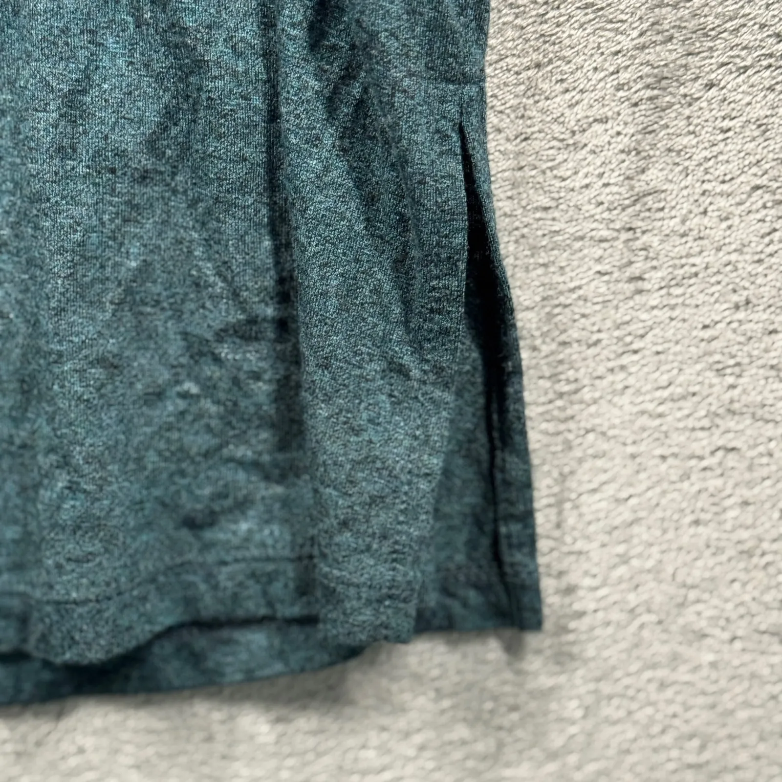 LOGO Lori Goldstein Teal Long Sleeve Casual Dress‎ Womens Medium Shift Lagenlook - Image 5