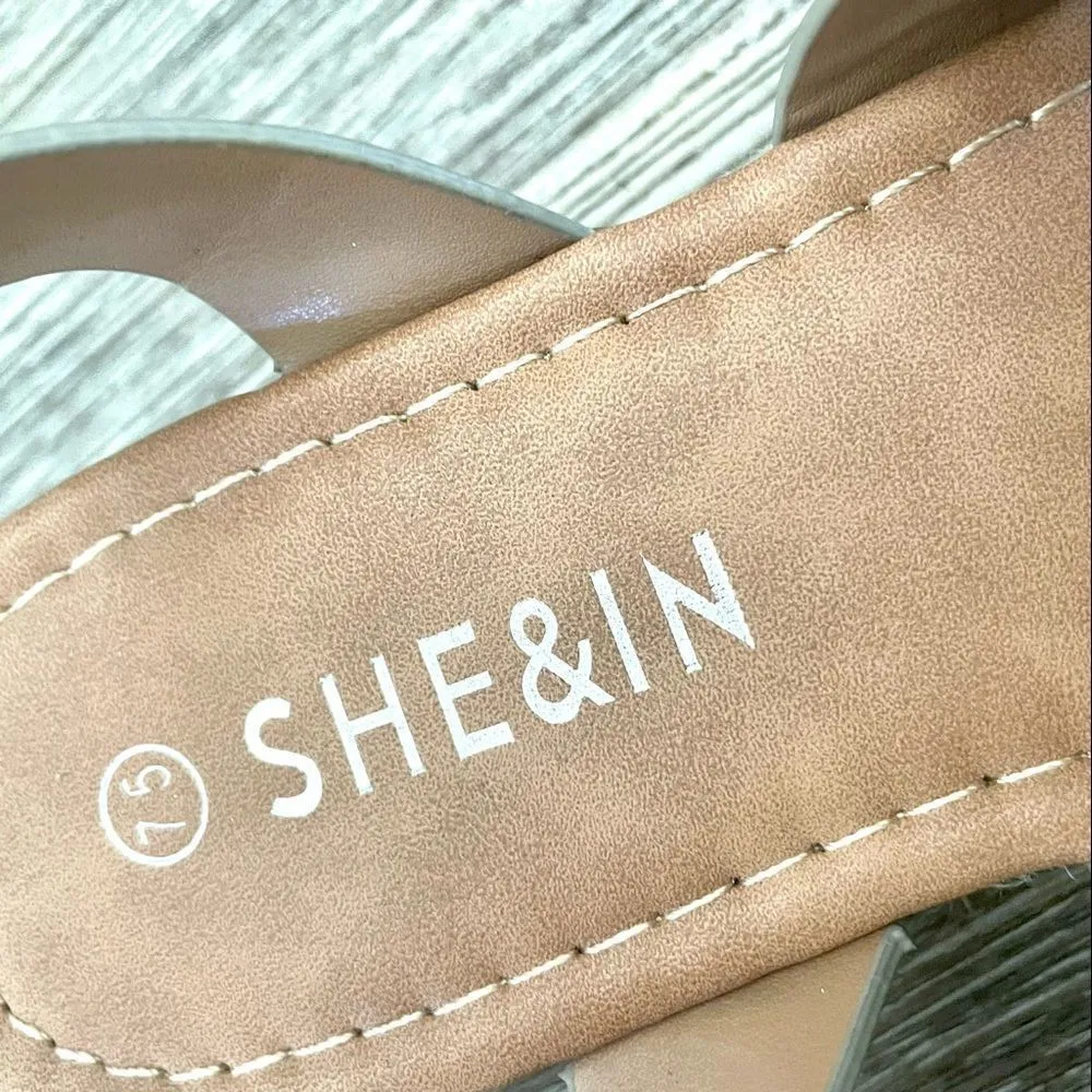 She&In ankle wrapped double strap espadrille Size 7.5 - Image 5