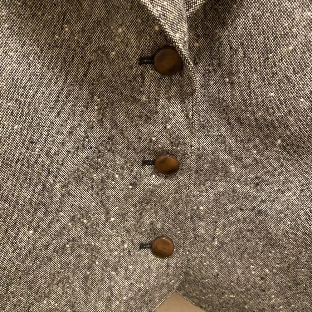 Miss Pendleton 100% Virgin Wool Gray Cropped Blazer Size 10 New Without Tag - Image 3