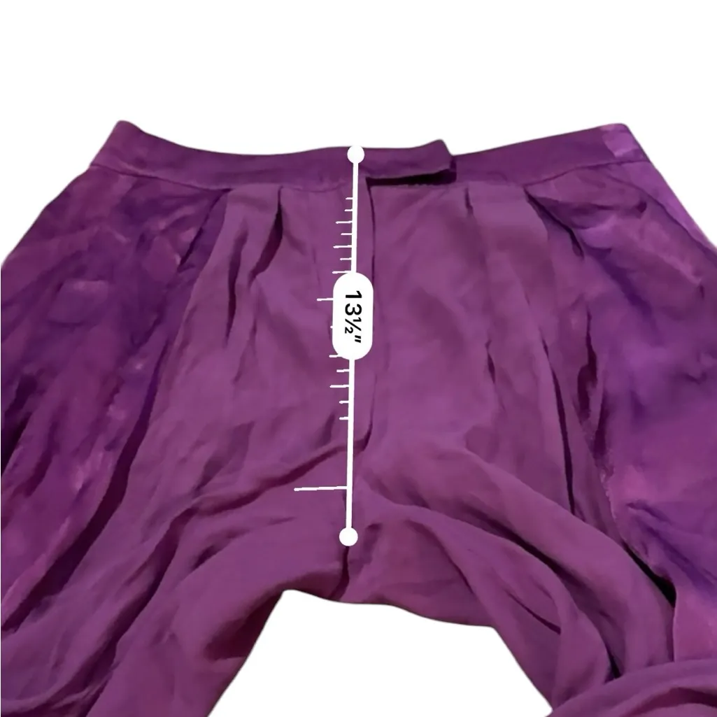 Anthropologie Corey Lynn Calter Two Tone‎ Purple Wide-Leg Satin Pants Sz S - Image 12