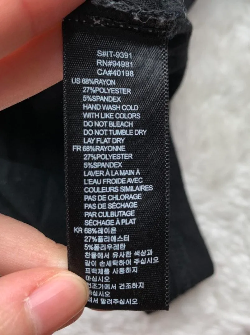 F21 black long sleeve Crewneck sequin neckline top - Image 6