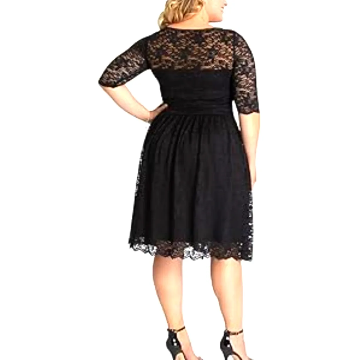 Kiyonna‎ Dress Plus 1X Black Lace Evening Cocktail Formal Slimming NEW Dressy - Image 4