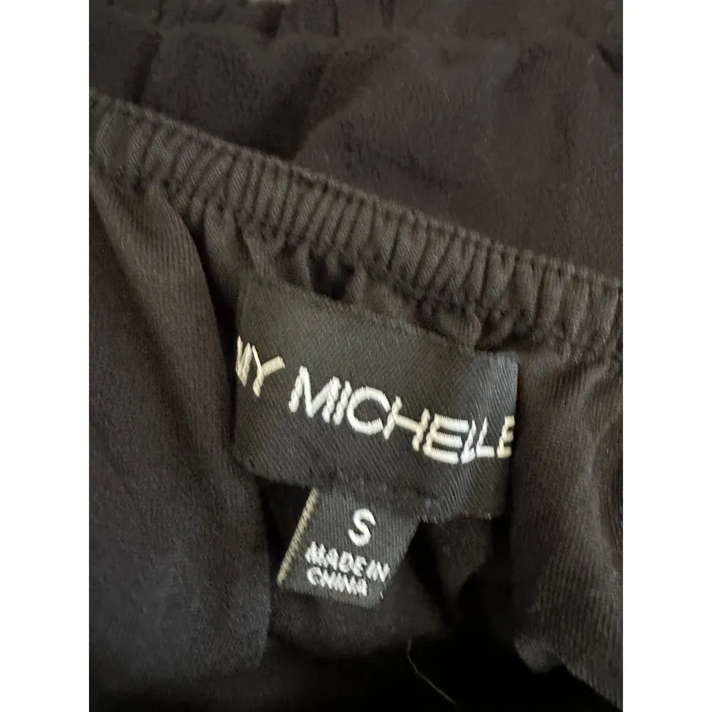 My Michelle Womens Black Halter Neck Open Front Short Romper Size Small - Image 6