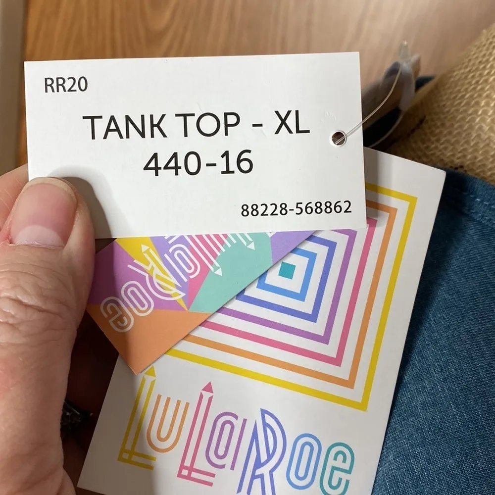 NWT LuLaRoe Tank Top Blue Rock & Roll Size XL - Image 5