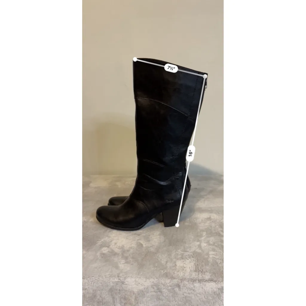 Women's B.O.C Black Heeled Boots Size 8.5 - Image 5