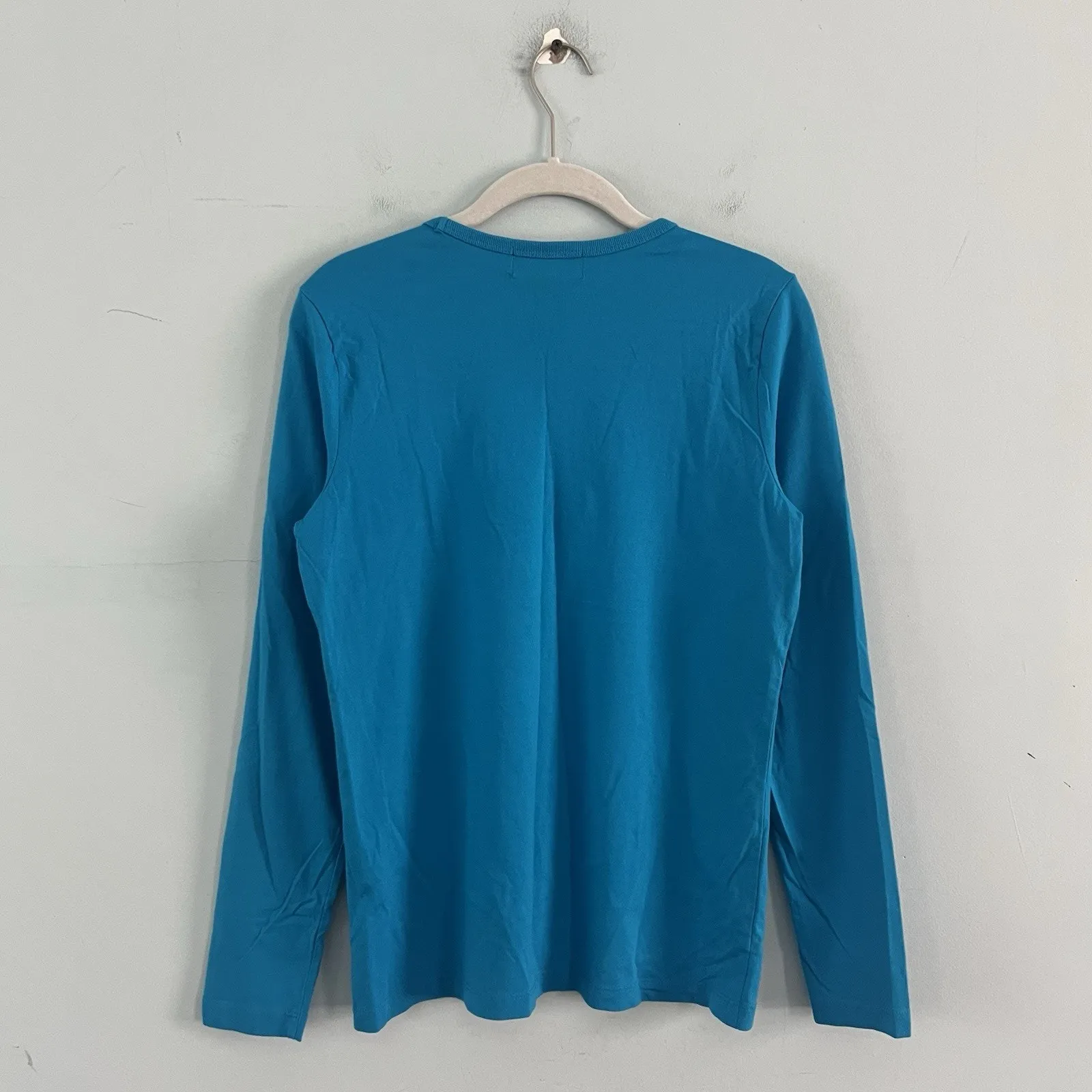 Lauren Ralph Lauren LRL Active Embroidered Logo Blue Long Sleeve Cotton Shirt - Image 2