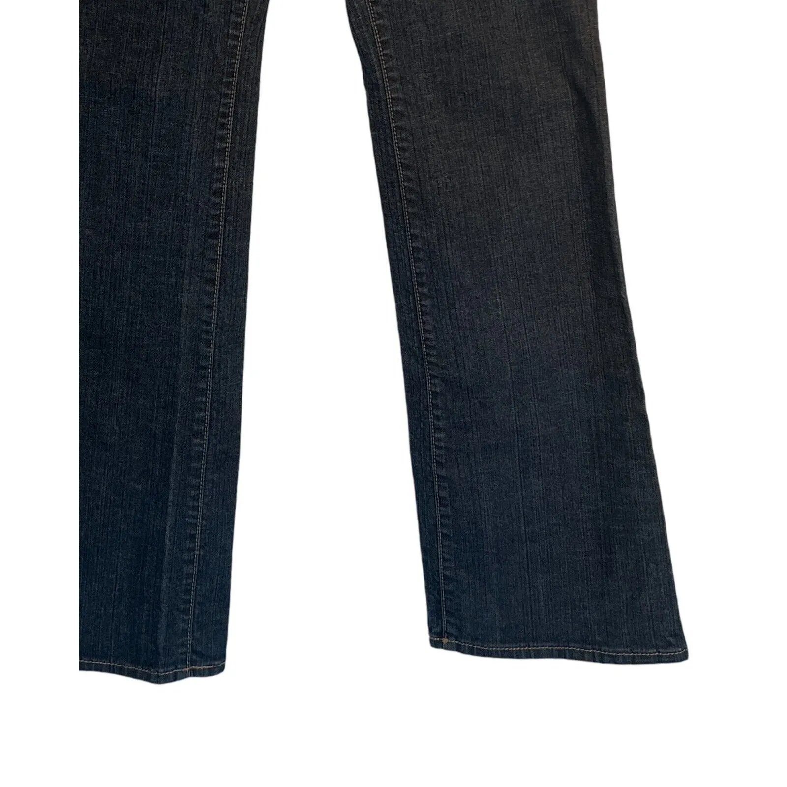 Loft Womens Jeans Size 6 Curvy Bootcut Mid Rise Pockets Zip Close Dark Wash - Image 6