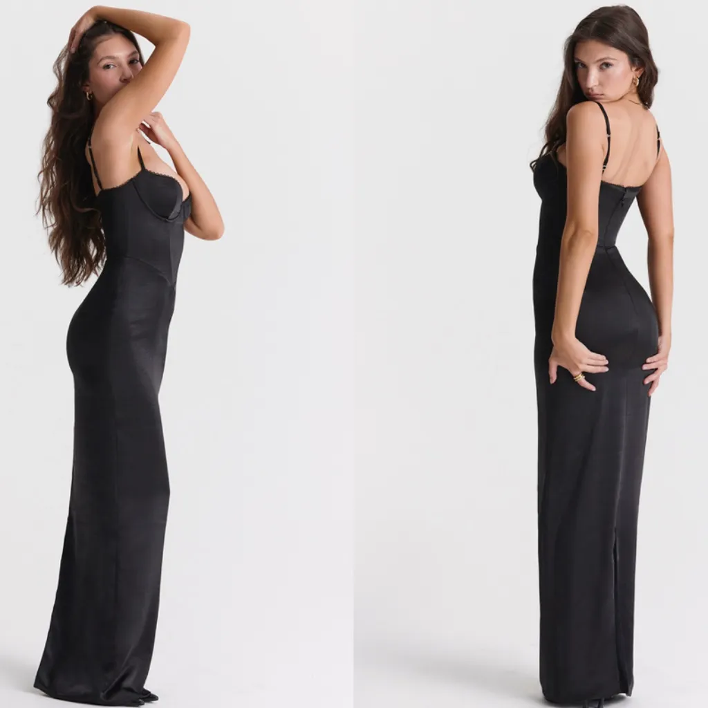HOUSE OF CB‎ 'Stefania' Black Corset Maxi Dress Size L  NWOT - Image 12