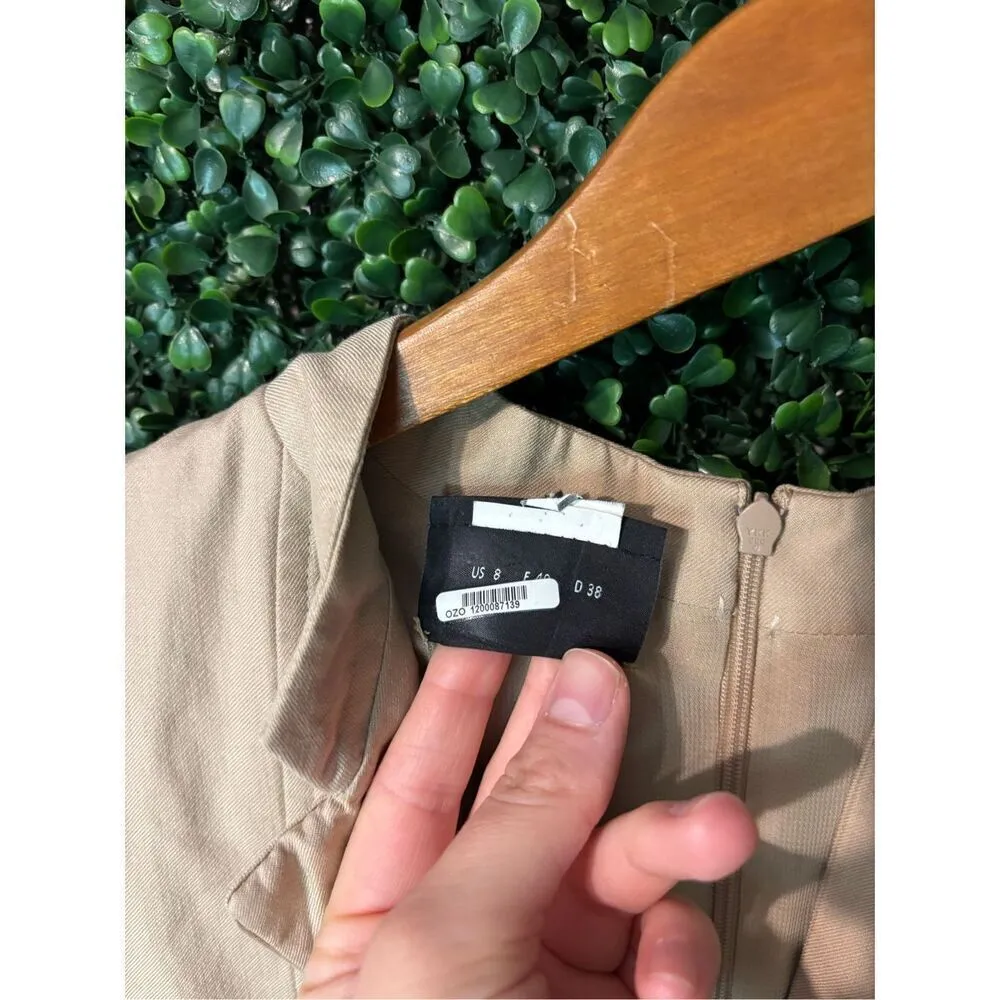 AKRIS Tan And Gold Dress Sz 8 Silk - Image 5