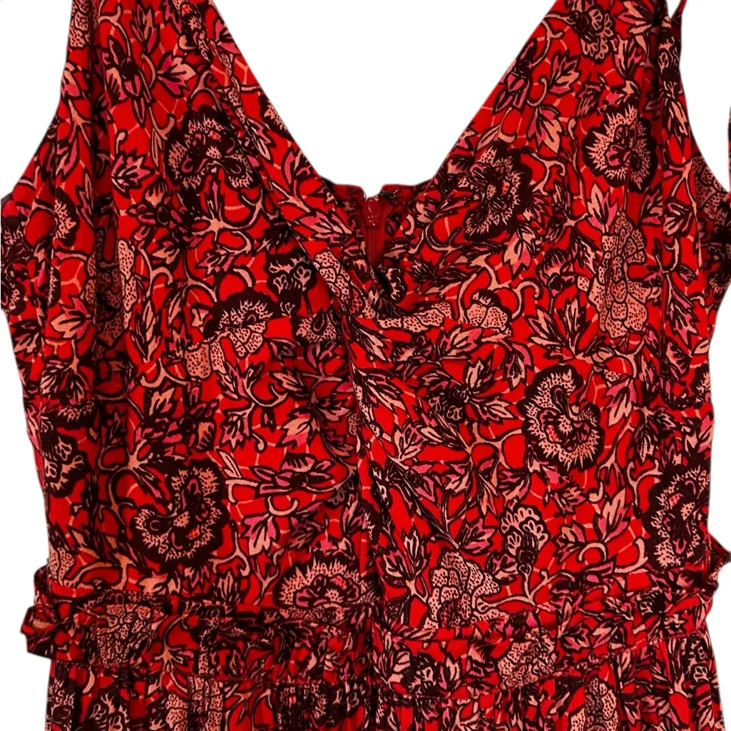 Ulla Johnson Kali Dress Midi Tiered Poppy Floral Boho Fairy Feminine Size 2 - Image 5