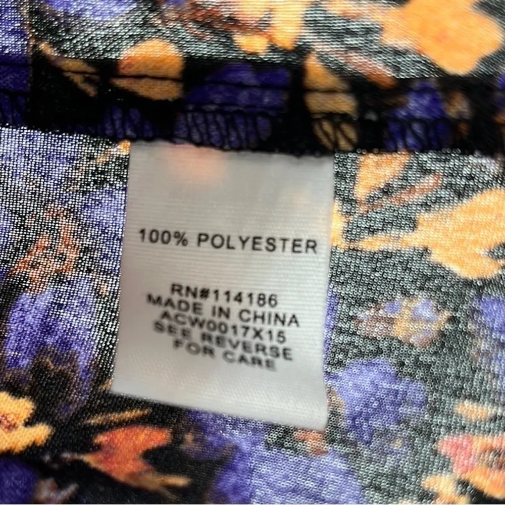 Adyson Parker Long Sleeve Floral Tier Peasant Blouse Purple Size 1XL New w/ Tag! - Image 10