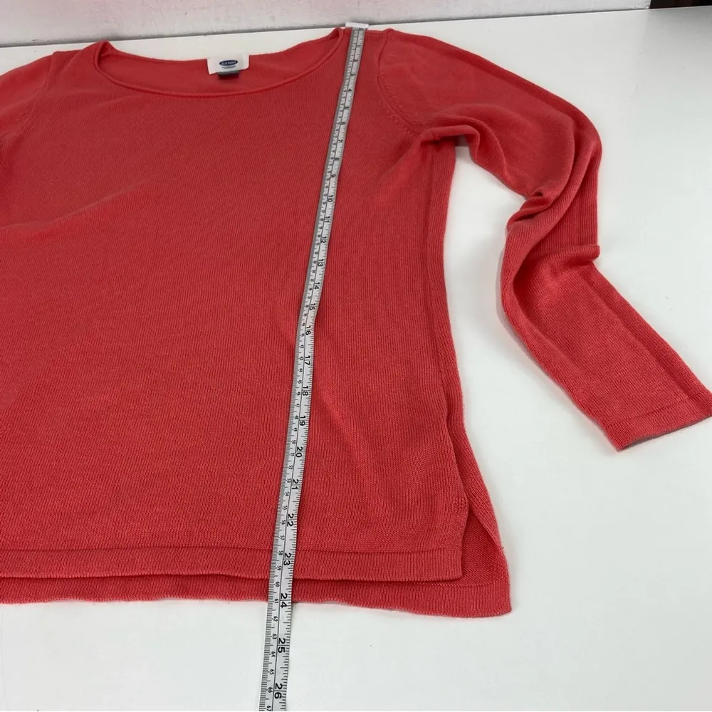 Old Navy Ribbed Orange peach Sweater Size S - Image 13